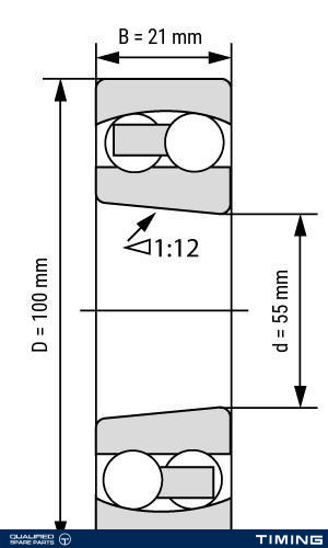 SELF-ALIGNING BALL BEARING NSK 1211K