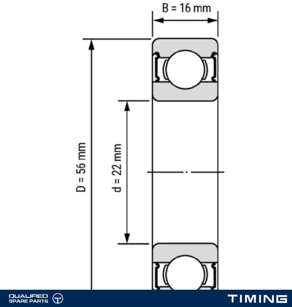 DEEP GROOVE BALL BEARING OE 636 2RS