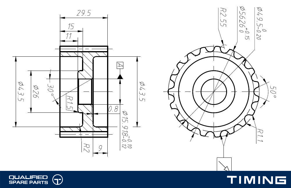 WATER PUMP PULLEY BX BX128 PULLEY