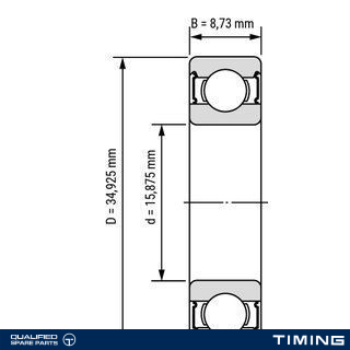 DEEP GROOVE BALL BEARING OE 16008