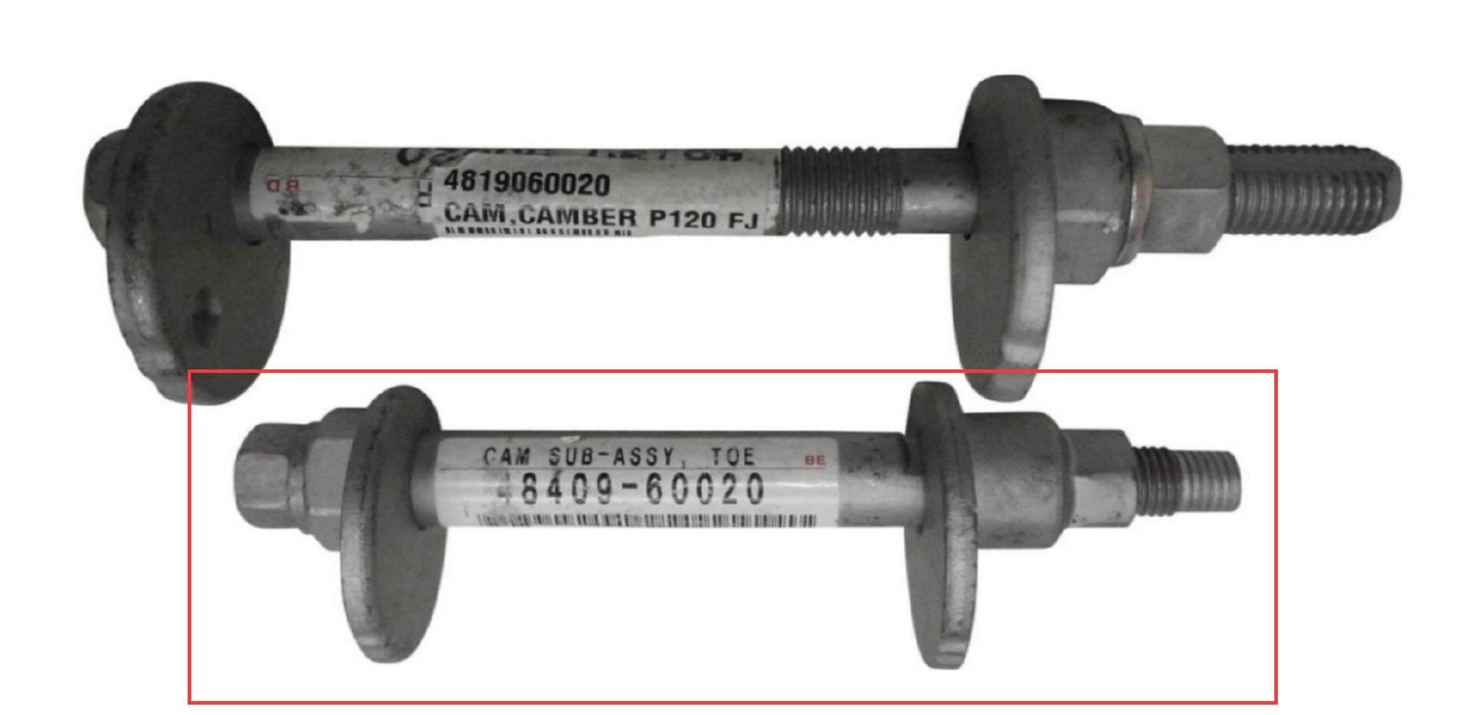 CAM SUB-ASSY, SUSPENSION TOE ADJUST TOYOTA 48190-34010 KIT